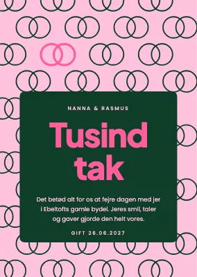 Takkekort — mønster af ringpar