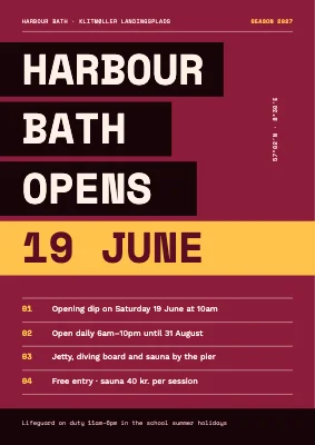 Harbour bath opens — Klitmøller