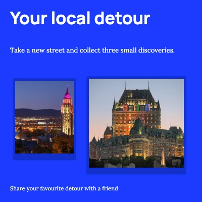 Your local detour · exhibition wall
