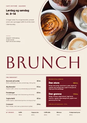 Brunchcafé — weekendmenu