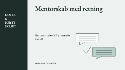 Mentorskab med retning