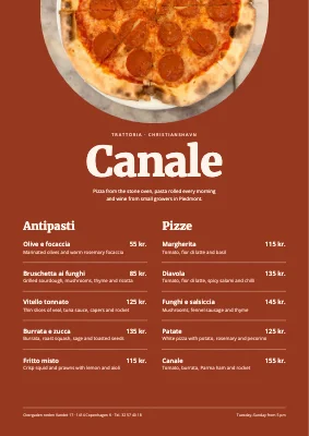 Trattoria — pizza and pasta