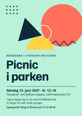 Picnic i parken — naboerne inviterer