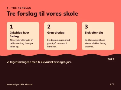 Side 6 af Skolefremlæggelse — klima og havet