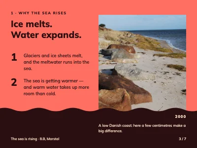 Page 3 of School presentation — climate and the sea