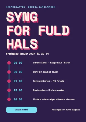 Karaokeaften — aftenens forløb