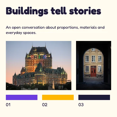 Buildings tell stories · colour laboratory
