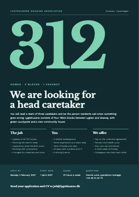 Job advert — head caretaker