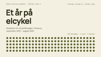 Forskningsresultater — et år på elcykel
