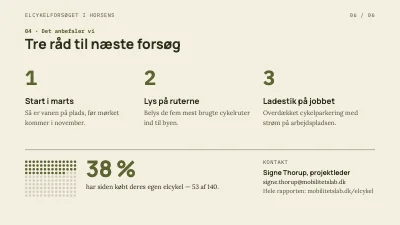 Side 6 af Forskningsresultater — et år på elcykel