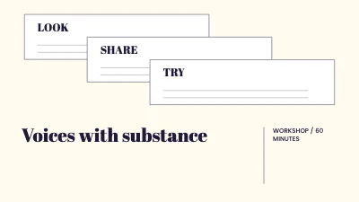Page 1 of Voices with substance