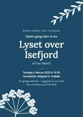 Bogklub i Holbæk — invitation