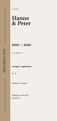 Sølvbryllup i byen — Hanne og Peter, Kolding