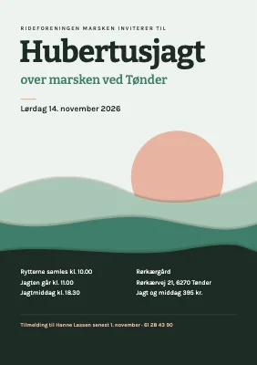 Hubertusjagt i marsken — papirlandskab