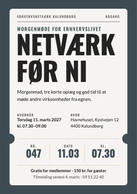 Netværksmøde — netværk før ni