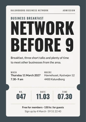 Networking breakfast — network before 9
