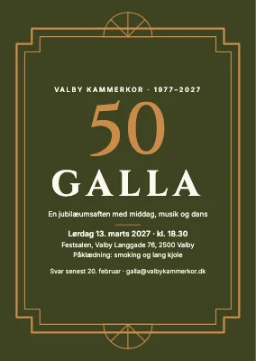 Gallainvitation — art deco-ramme og kobber-50