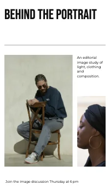 Behind the portrait · fashion broadsheet