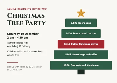 Christmas tree party — programme tree
