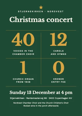 Christmas church concert — four figures