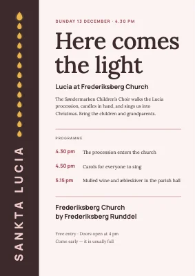 Lucia procession in Frederiksberg