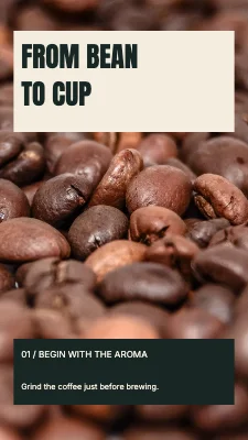 From bean to cup · storyboard