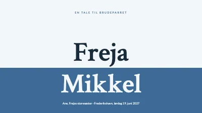 Bryllupstale med billeder