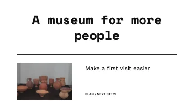 Page 1 of A museum for more people