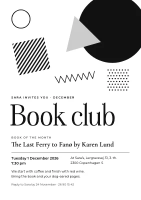 Book club in black and white