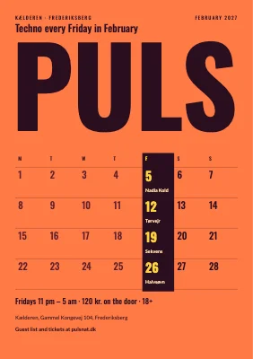 Techno night — every Friday in February